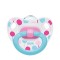 Nuk Happy Days Ορθοδοντική Πιπίλα Σιλικόνης 18-36m Ροζ Πράσινο 1τμχ