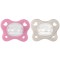 Chicco Πιπίλες Physio Forma Dual Soft 6-16m Γκρι/Ροζ, 2 τεμάχια