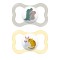 Mam Orthodontic Air Silicone Pacifiers for 16+ months Grey/Yellow 2pcs