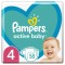 Pampers Active Baby Maxi Pack No4 (9-14 kg) 58 copë