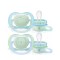 Avent Ultra Air Πιπίλα Νυχτός για Αγόρι μπλε 0-6m SCF376/11 2τμχ