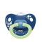 Nuk Πιπίλα Σιλικόνης happy nights 0-6m blue