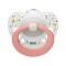 Nuk Signature Silicone bianco con rosa 0-6m con custodia 1pz