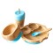Eco Rascals Bamboo Set Owl Blue Plate, Straw Cup, Bowl & Spoon Eco Rascals Bamboo Set Owl Blue Plate, Straw Cup, Bowl & Spoon