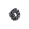 Dalee Hair Scrunchie Μαύρο με Άσπρες Στάμπες