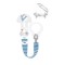 Mam Pacifier Ribbon Twist Clip & Cover Blue Whale