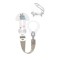 Mam Pacifier Ribbon Twist Clip & Cover Gray Animals 1pc