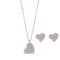 Dalee Σετ Κολιέ/Σκουλαρίκια Single Heart Stainless Steel