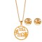 Ensemble collier/boucles d'oreilles en acier inoxydable Dalee Mama