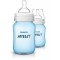 Philips Avent, Πλαστικό Μπιμπερό Classic 1m+ Μπλε 2x260ml
