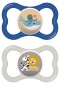 Mam Orthodontic Air Silicone Pacifiers for 16+ months Blue/Grey 2pcs