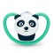 Nuk Space Sucette en silicone Vert avec Panda pour 6-18 mois 1pc