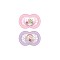 Mam Orthodontic Silicone Pacifiers for 16+ months I Love Mummy Pink/Purple 2pcs