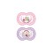 Mam Sucettes Orthodontiques en Silicone pour 16+ mois I Love Mummy Rose/Violet 2pcs