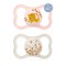 Mam Air Orthodontic Silicone Pacifiers for 6-16 months Pink/Beige 2 pcs