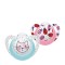 Nuk Genius Color Πιπίλες Σιλικόνης (10.520.296) 18-36m Ροζ/Βεραμάν ...