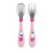 Chicco Metal Cutlery Mix and Match Πιρούνι/Κουτάλι 18Μ+ Ροζ 2τμχ