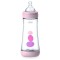 Chicco Biberon Plastique Perfect 5 Rose avec Tétine Silicone 4+ mois 300ml