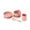 Set di stoviglie in silicone Jane Pink Pal 4 pezzi