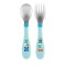 Chicco Metal Cutlery Mix& Match Blue Fork/Spoon 18m 2pcs