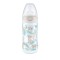 Nuk First Choice Plus Пластмасова бебешка бутилка със силиконов накрайник M Температурен контрол за 6-18 месеца Lion King 300ml