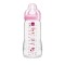Пластмасова бебешка бутилка Mam Easy Active със силиконов биберон за 4+ месеца Розово/Космическо 330 мл