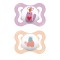 Mam Air Sucettes orthodontiques en silicone pour 2-6 mois Violet/Orange 2pcs