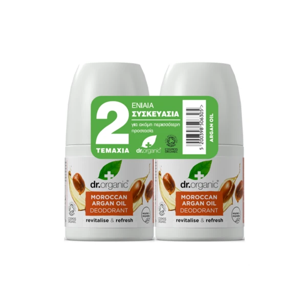 Dr.Organic Moroccan Argan Oil Deodorant, 2x50ml Dr.Organic Moroccan Argan Oil Deodorant, 2x50ml