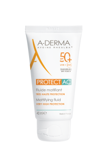 A-Derma Protect AC Fluide Matifiant Visage SPF50+, Αντηλιακή με Ματ Αποτέλεσμα, 40ml