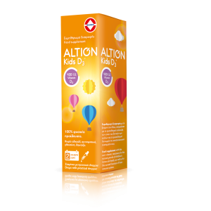 Altion Kids D3 Drops Φυσική Βιταμίνη D σε Σταγόνες, Χωρίς Γλυκαντικές Ουσίες, 20ml