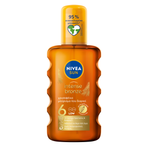 Nivea Sun Intense Bronze SPF6, Αντηλιακό Λάδι Σώματος 200ml