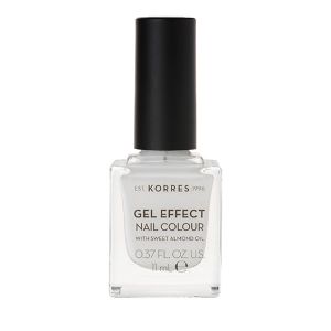 Korres Gel Effect Nail Colour With Sweet Almond Oil No.01 Blanc White 11ml