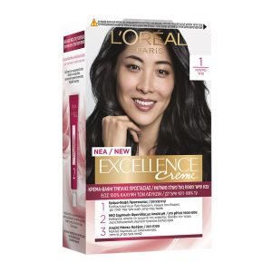 L'Oreal Excellence Creme No 1  Μαύρο  Βαφή Μαλιών 48ml