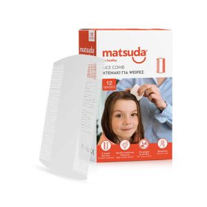 Matsuda Χτενάκι για Ψείρες Λευκό 12 τεμάχια