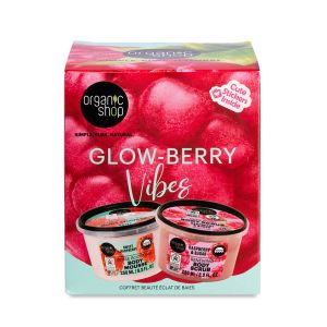 Organic Shop Glow-Berry Vibes with Body Mousse, 250ml & Body Scrub, 250ml