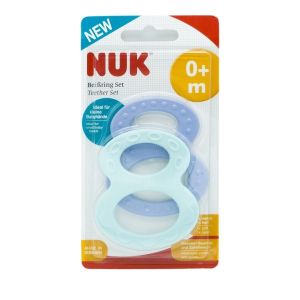 Nuk Δακτύλιος Οδοντοφυΐας Μπλε-Πράσινο 2τμχ