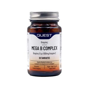 Quest Mega B Complex 1000mg C,Σύμπλεγμα Βιταμινών Β με Βιταμίνη C 30Tabs