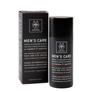 Apivita Men's Care Κρέμα για Πρόσωπο και Μάτια κατά των Ρυτίδων και της Κούρασης με Κάρδαμο και Προπόλη, 50ml