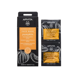 Apivita Express Beauty Μάσκα Προσώπου Αποτοξίνωσης με Κολοκύθα 2x8ml