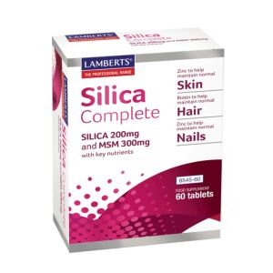 Lamberts Silica Complete, 200mg & MSM 300mg, Skin, Hair & Nails, 60Tabs