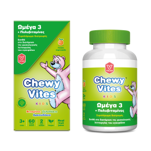 Vican Chewy Vites Kids Ωμέγα 3 & Πολυβιταμίνες, 60 Ζελεδάκια