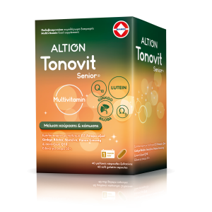 Altion Tonovit Senior Πολυβιταμίνη με Ω-3 Λιπαρά Οξέα και Gingko Biloba για Άνω των 50 Ετών, Χωρίς Ιώδιο, 40 Μαλακές Κάψουλες