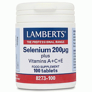 Lamberts Selenium 200μg Plus ACE Σελήνιο με Βιταμίνες Α, C, E 100 Tablets